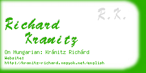 richard kranitz business card